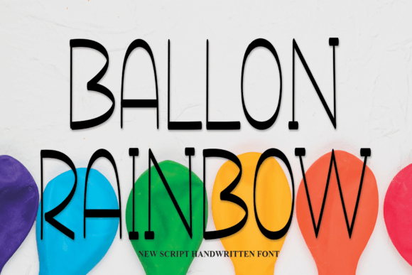 Ballon Rainbow Font for Web Design