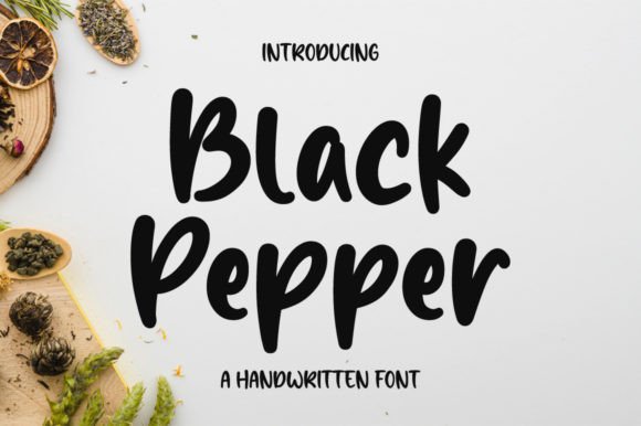 Black Pepper: A Handwritten Font for Creative Projects