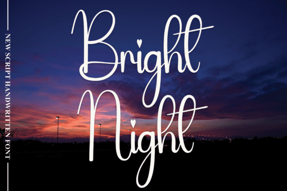 Bright Night Font for Web Design
