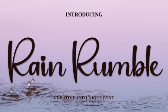 Rain Rumble: A Handwritten Font for Editorial Joy