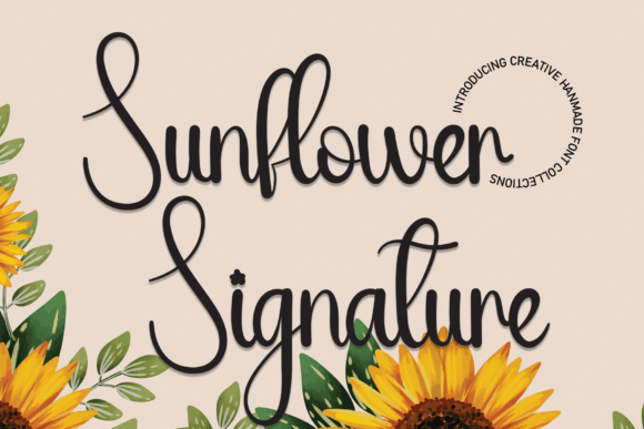 Sunflower Signature: A Friendly Handwritten Font